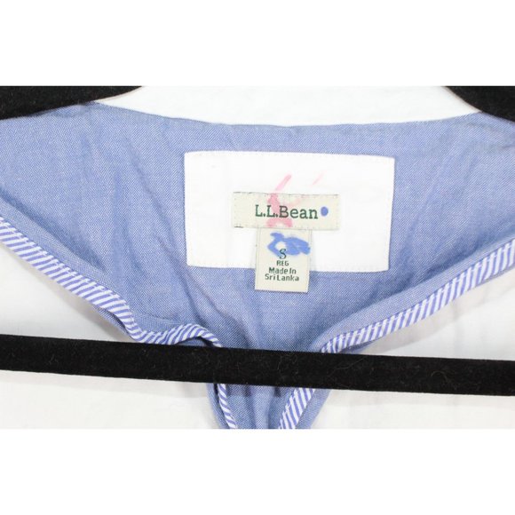 LL Bean White Cotton Two Buttons Casual Dress Classic Blazer Size  S - Picture 5 of 9